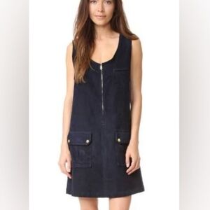 FRAME Navy Corduroy Jumper Dress